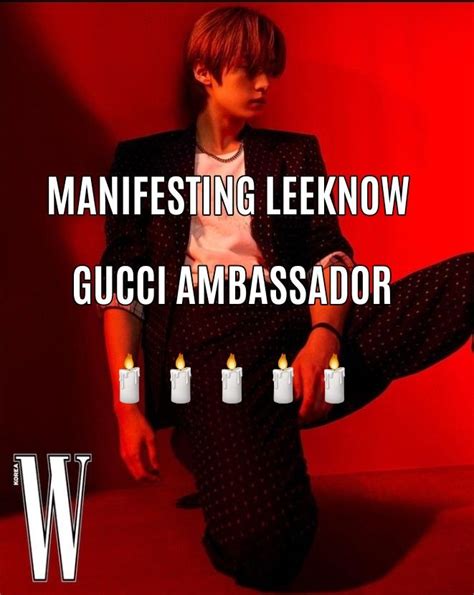 is lee know a gucci ambassador|lee know gucci.